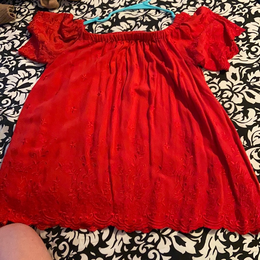 Size small red blouse, Blue Rain brand
